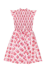 Mini Kylie Dress in Rouge Lattice Floral