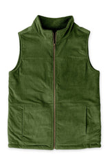 SHERPA/CORDUROY REVERSIBLE VEST | SPRUCE