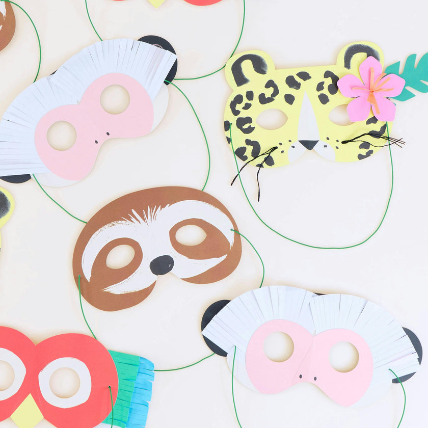 Jungle Jamboree Party Masks