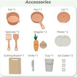 Teamson Kids Little Chef St. Louis Wooden Play Kitchen with 15 Accessories