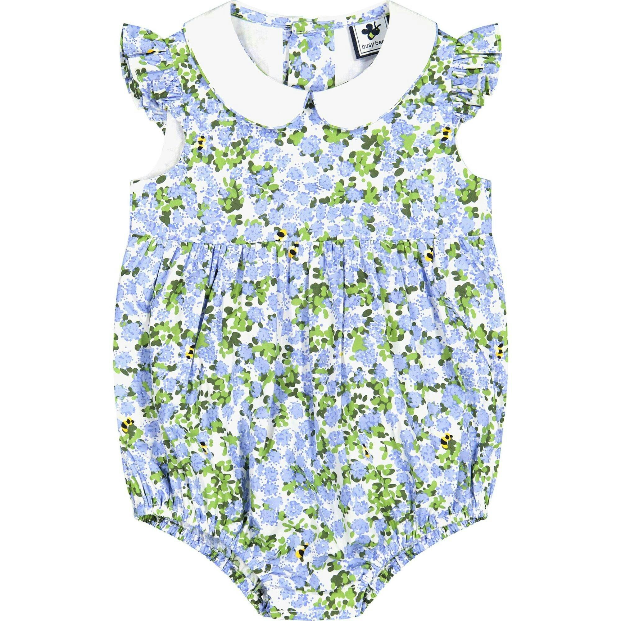 Phoebe Peter Pan Collar Bubble, Blue