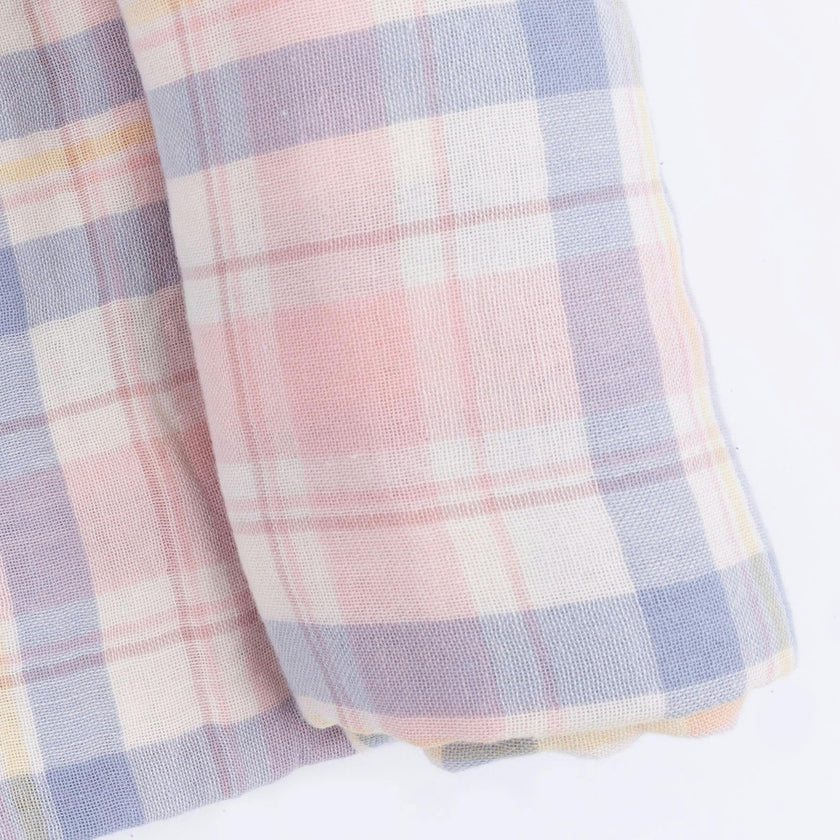 Dusty Plaid - Swaddle Blanket