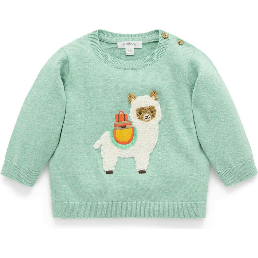 Llama Jumper Aloe Melange