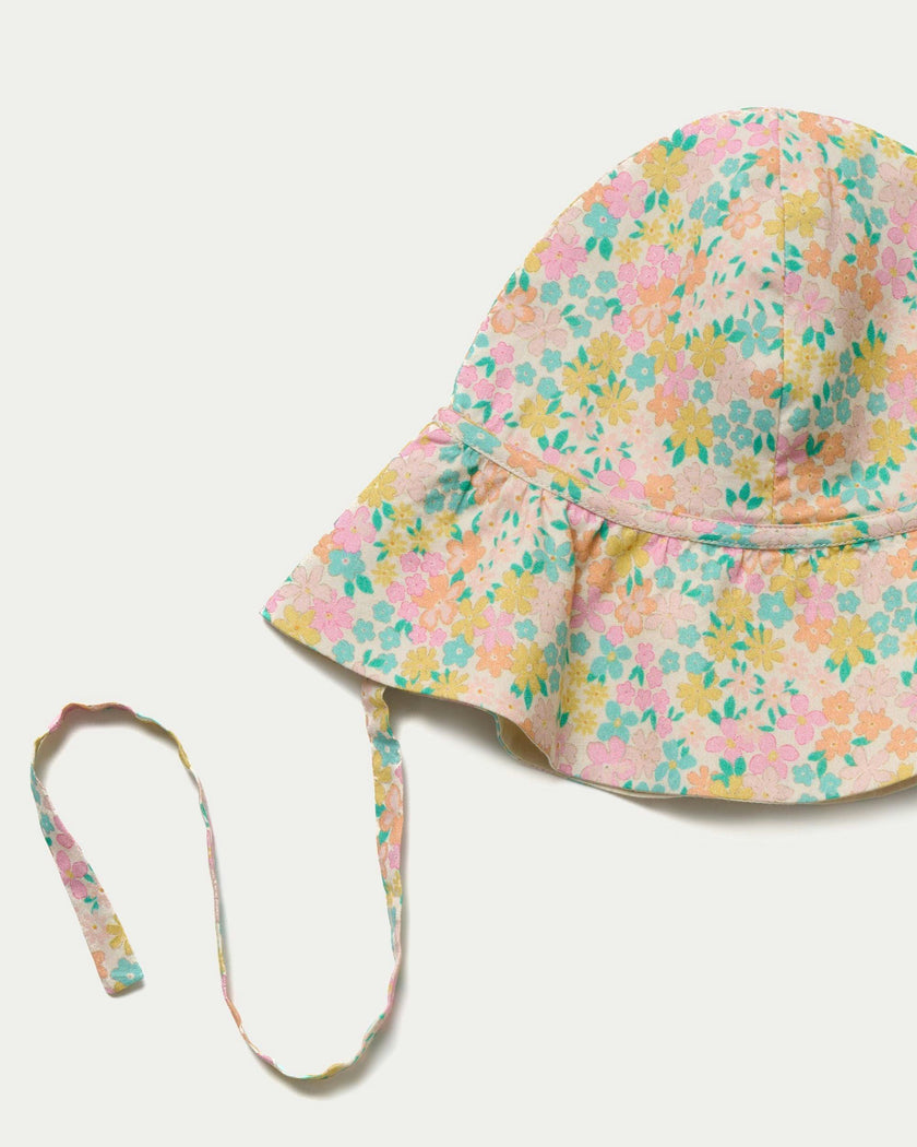Bonnie Hat Cap - Emma Floral Mint