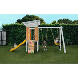 Forest - Modern Backyard Outdoor Swing Set 2 Swings And Trapeze Bar