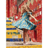 Flutter Sleeve Twirl Dress, Blue