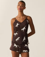Women's Silk Cami Short Set in Highgrove Equestrian