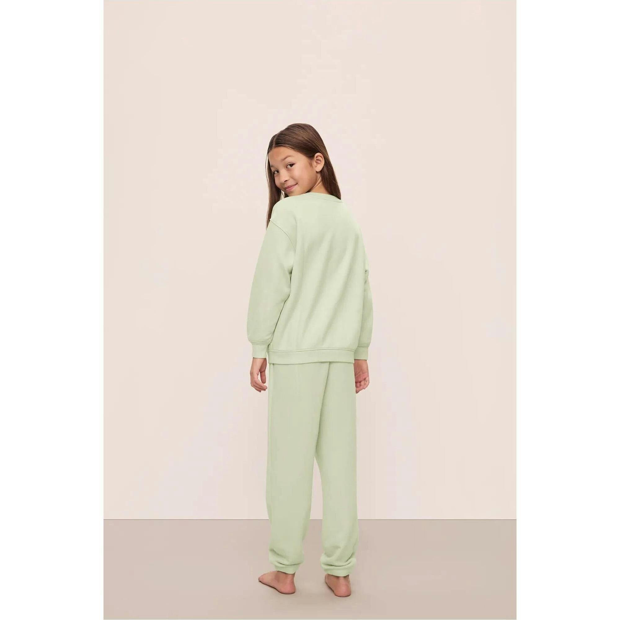 Kid's French Terry Sweatshirt and Jogger Set, Green