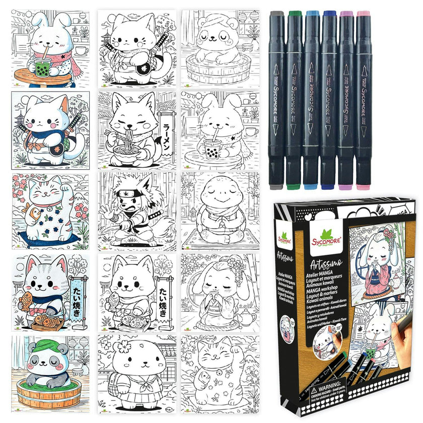 Artissimo - Layout And Markers Kawaii Animals - 10y+