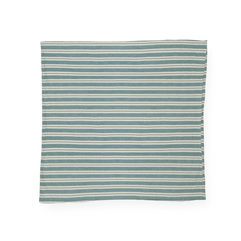 Stretch Knit Swaddle Blanket - Blue Vintage Stripe