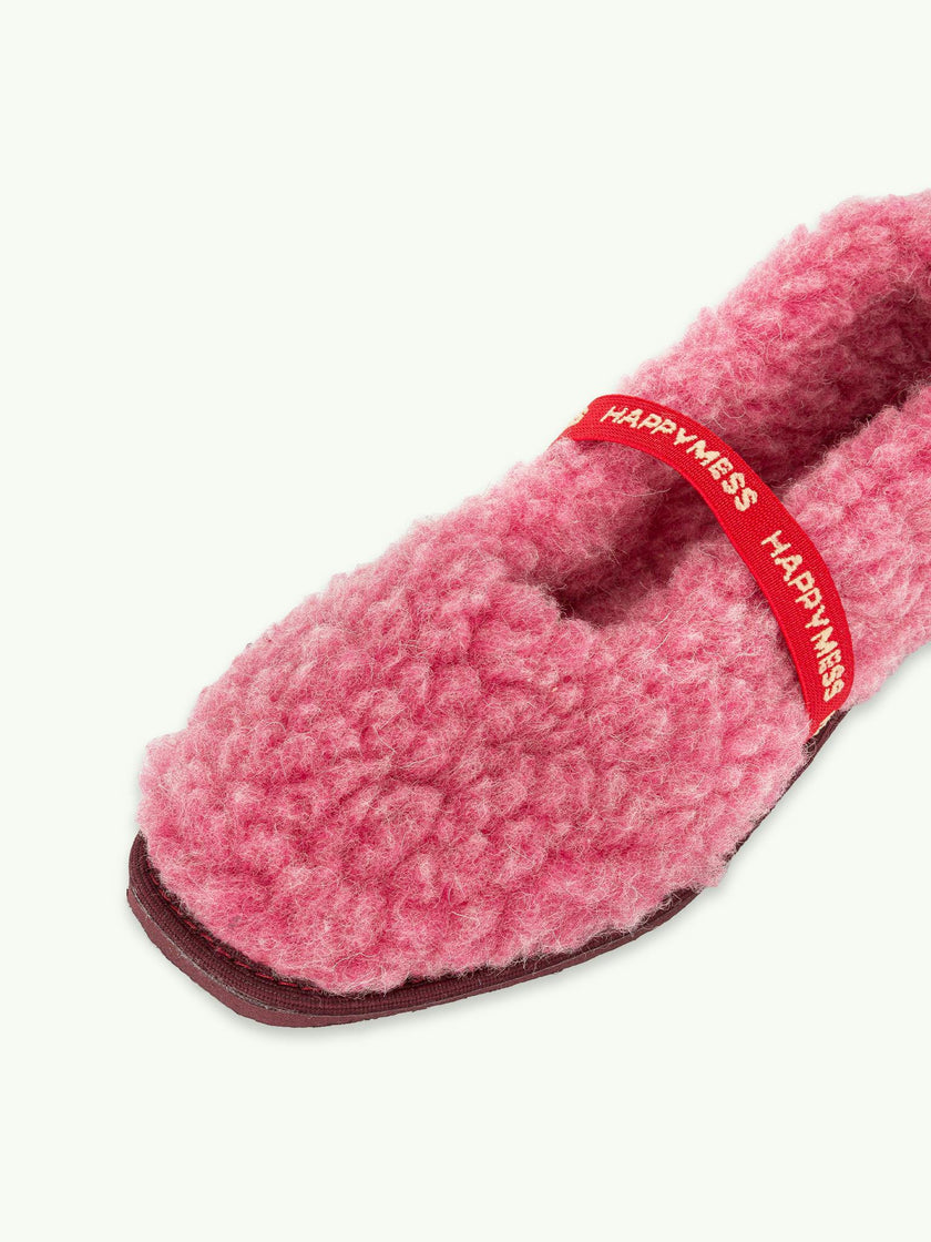 women's merino wool slippers - dusty pink