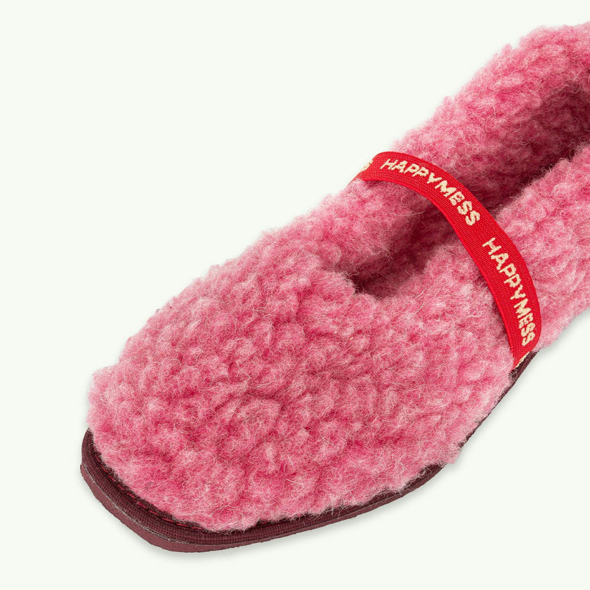 women's merino wool slippers - dusty pink