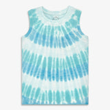 Kids pocket tank in tie-dye