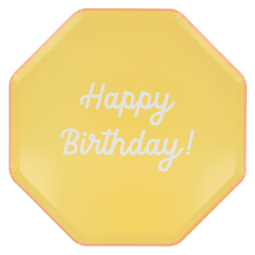 Mixed Happy Birthday Dinner Plates