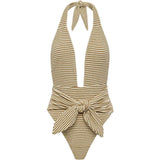 Women's Tropez Striped Tie-Up One-Piece Swimsuit