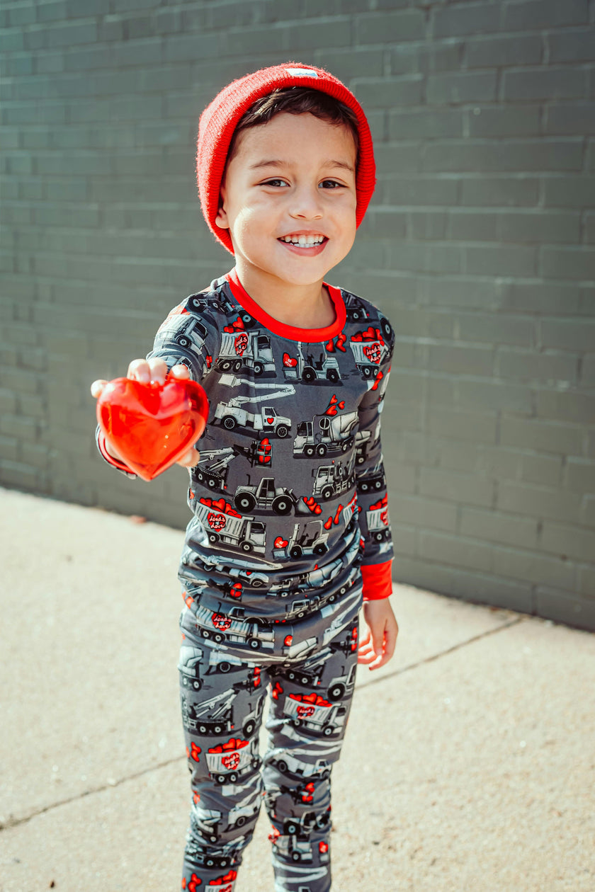 Grey Loads of Love 2 Piece Pajama Set