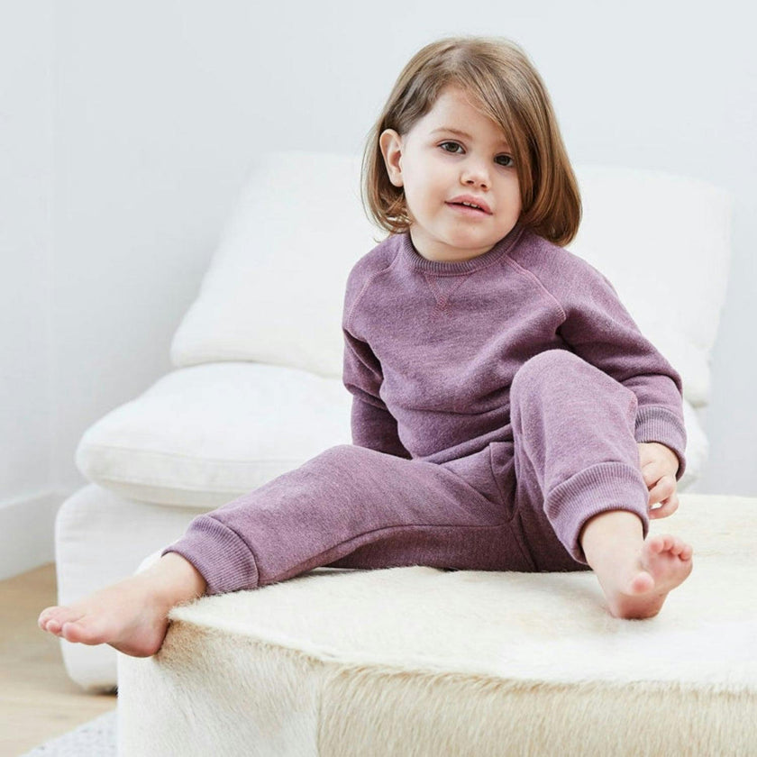 Heathered Vintage Sherpa Sweatshirt and Sweatpant Set