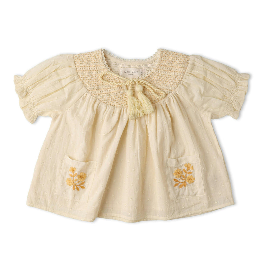 Organic Smocked Top & Shorts Set - Butter Yellow
