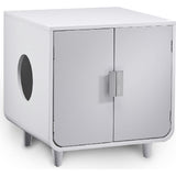 Dyad Mid Century Wooden Litter Box Cabinet and Side Table