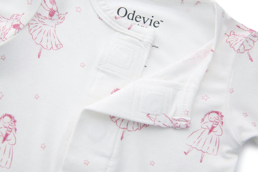 Bamboo Magnetic Footie Pajama - Princesse Rose