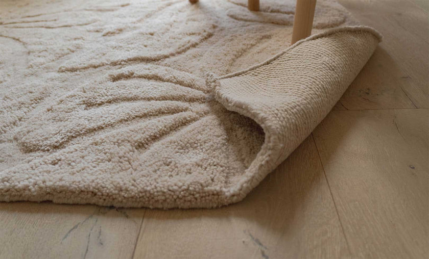 Floral Field Washable Wool Area Rug
