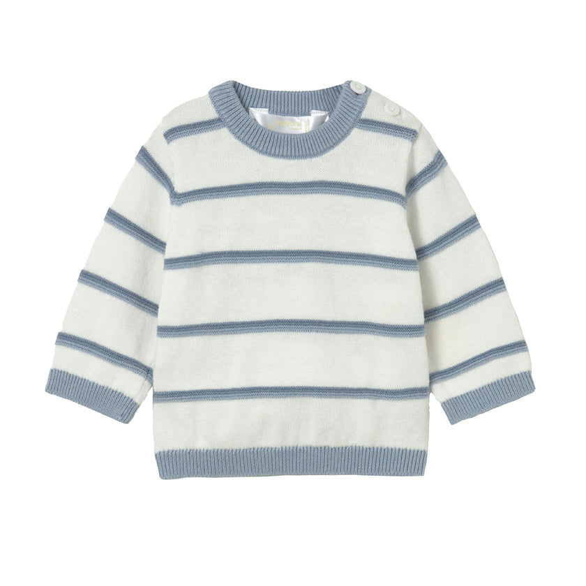 White & Blue Striped Sweater