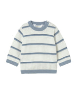 White & Blue Striped Sweater