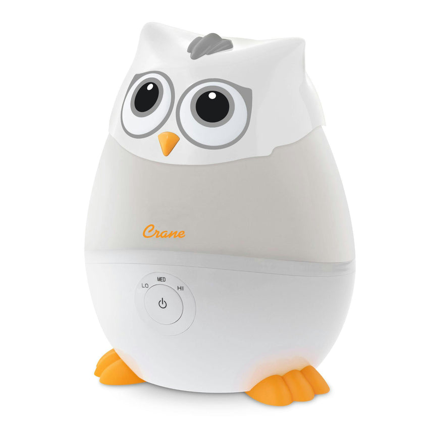 Mini-Adorable Snow Owl 0.5 Gal. Baby Humidifier, Cool Mist with Aroma Tray & Night Light