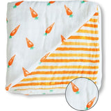 Organic Muslin Four-Layer Reversible Snug Blanket