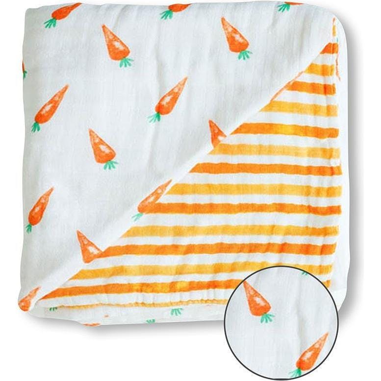 Organic Muslin Four-Layer Reversible Snug Blanket