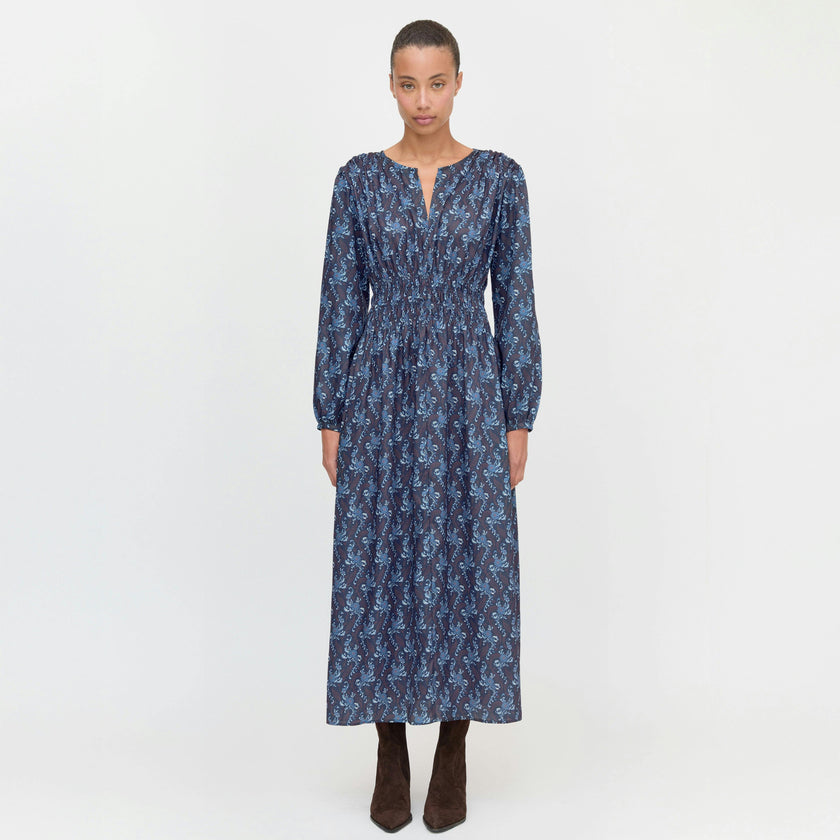 The Rosely Dress - Navy Cala Paisley