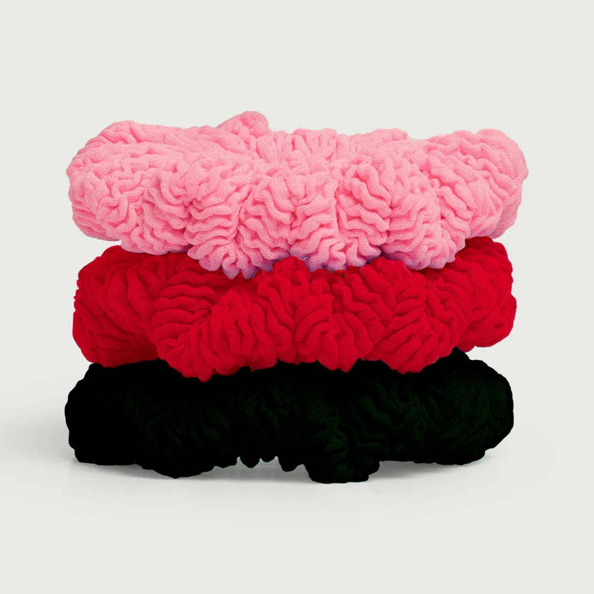 Crinkle Hair Scrunchie 3 Piece Set