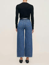 Hepburn Wide Leg High Rise Ankle Jeans Del Ray