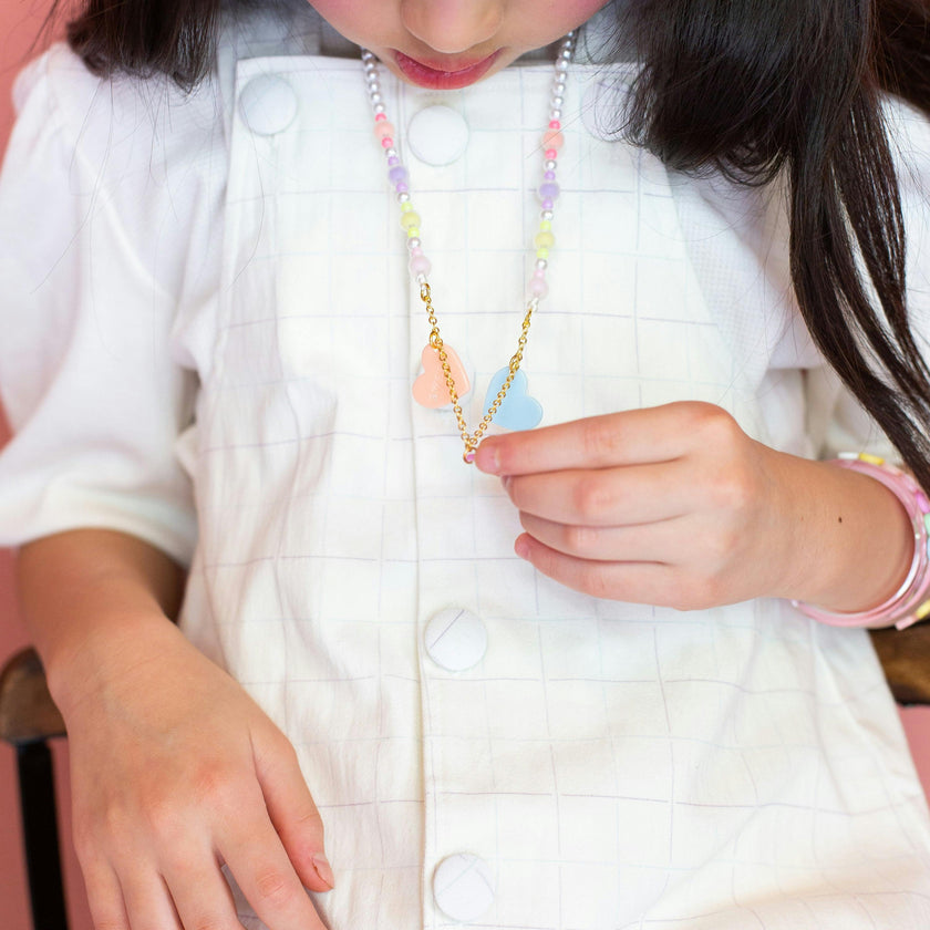 Multi Candy Hearts Beaded Necklace - VAL