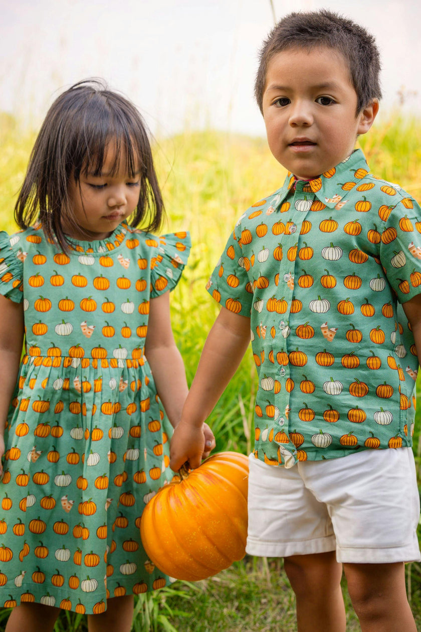 Pumpkin Spice Ruffle Dress