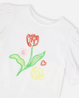 Organic Cotton Jersey Top With Embroidery