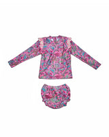 Baby Girl Swim Set – Long Sleeve & Frill Bottoms (Liberty)