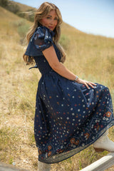 Rayna Dress in Midnight Cascading Floral