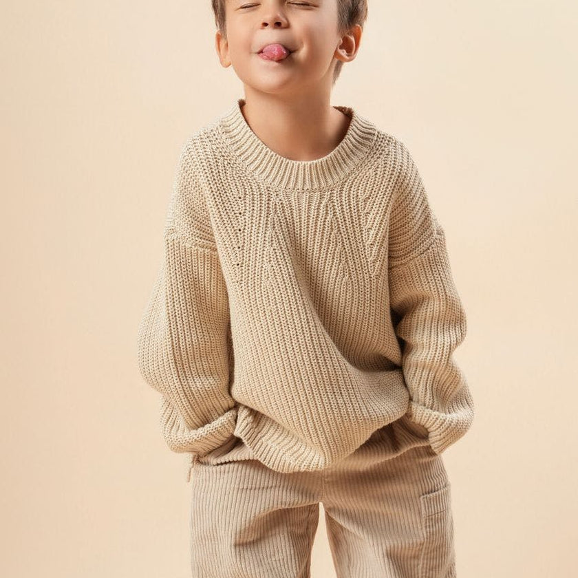 Organic Cotton Corduroy Straight Leg Cargo