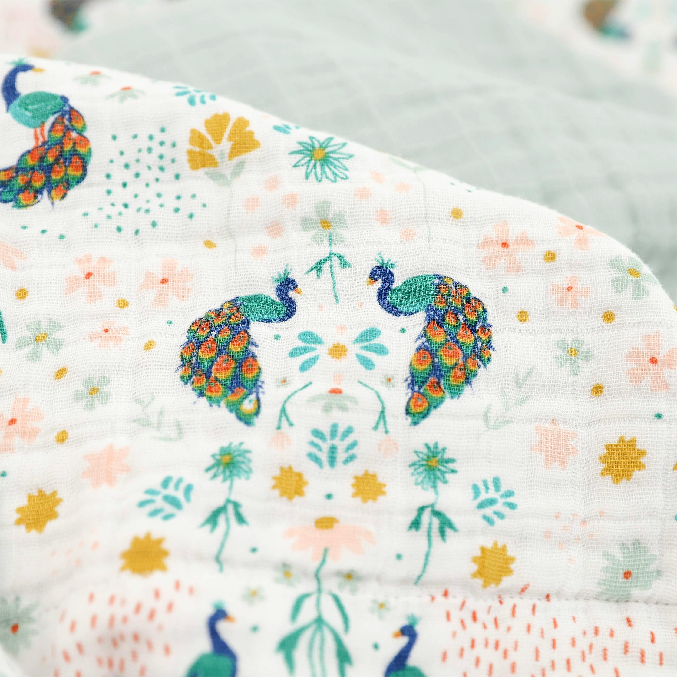 Original Cotton Muslin Quilt - Peacock