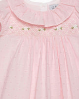 Baby My First Smocked Dress in Pale Pink Flowers