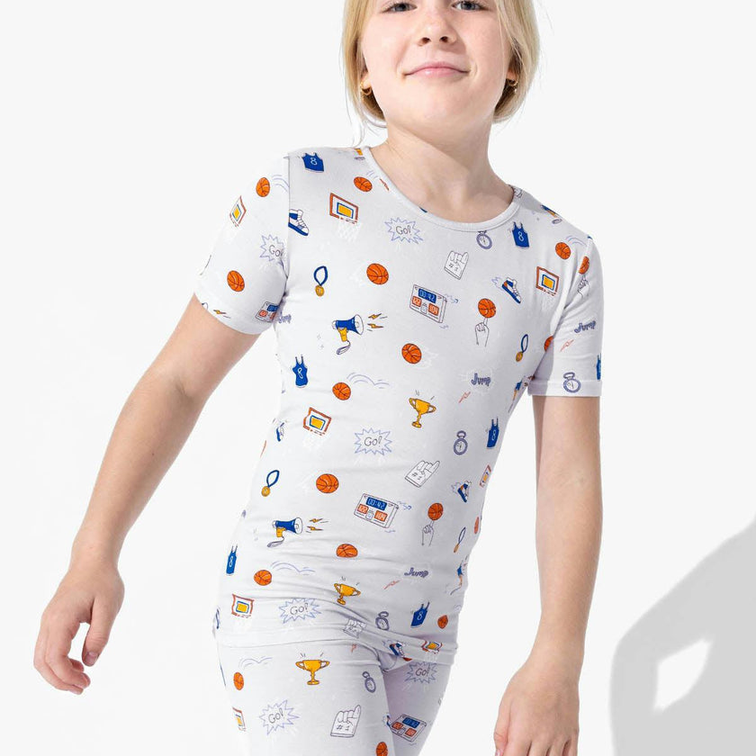 All Star Basketball Bamboo Kids Pajama Short Set