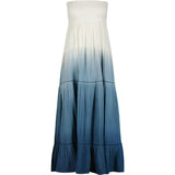 Fati Women's Strapless Maxi Dress Blue Ombre