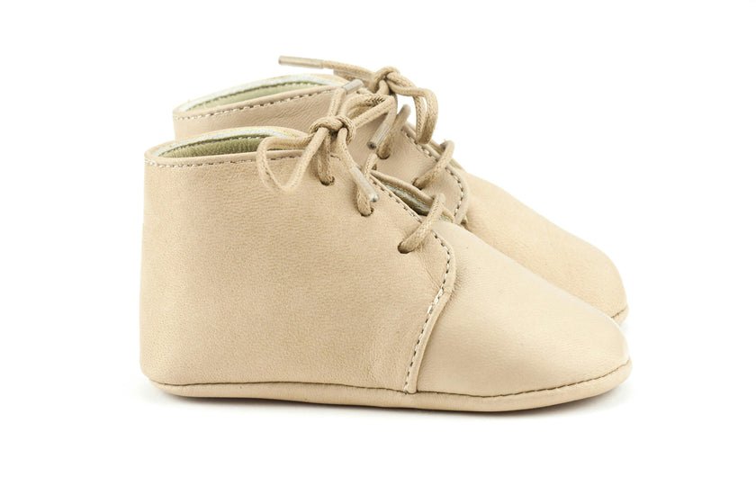 Little Royals Leather Booties Gaby - Beige