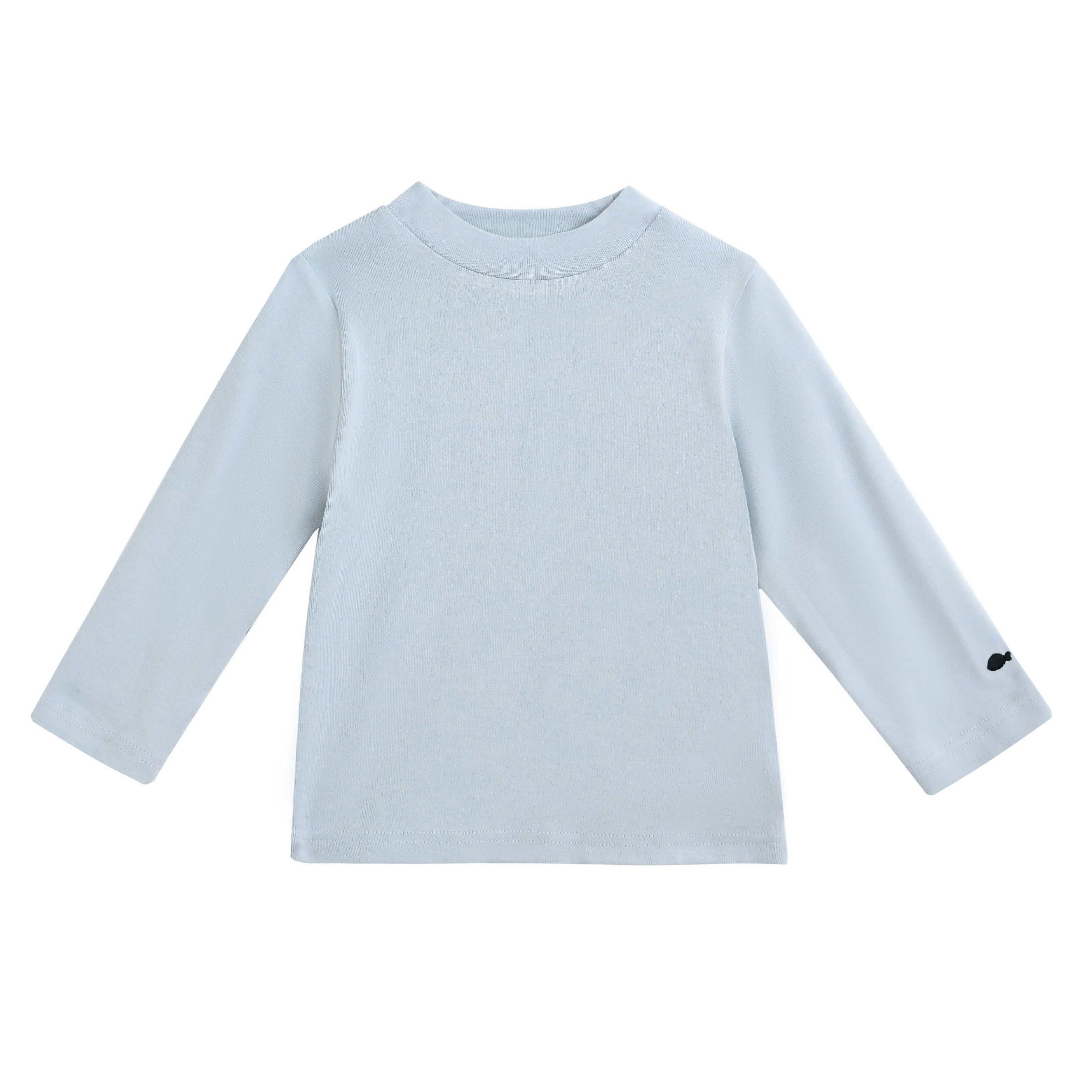 Blue Knit Long Sleeve Tee