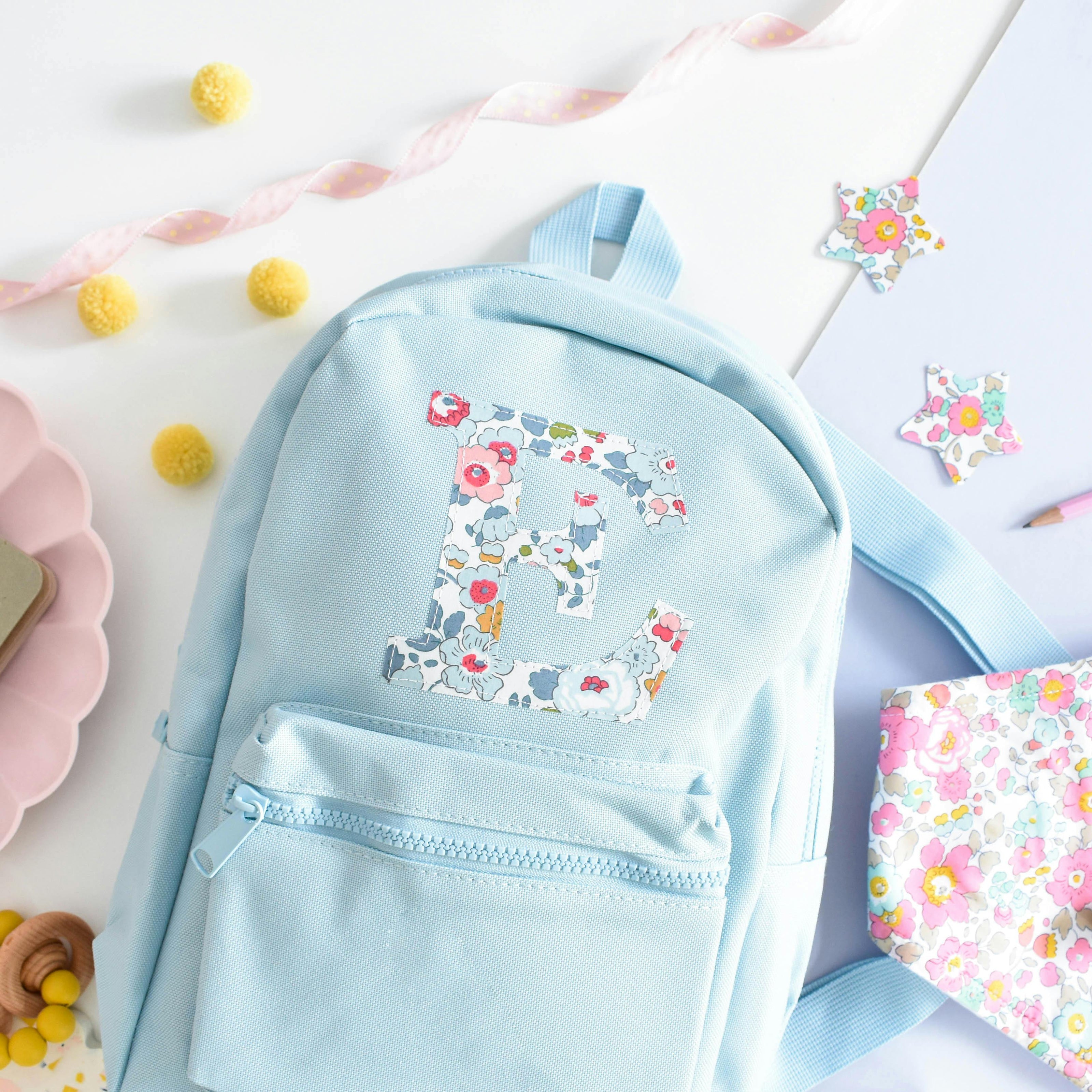 Liberty of London Personalised Mini Backpack - Light Blue