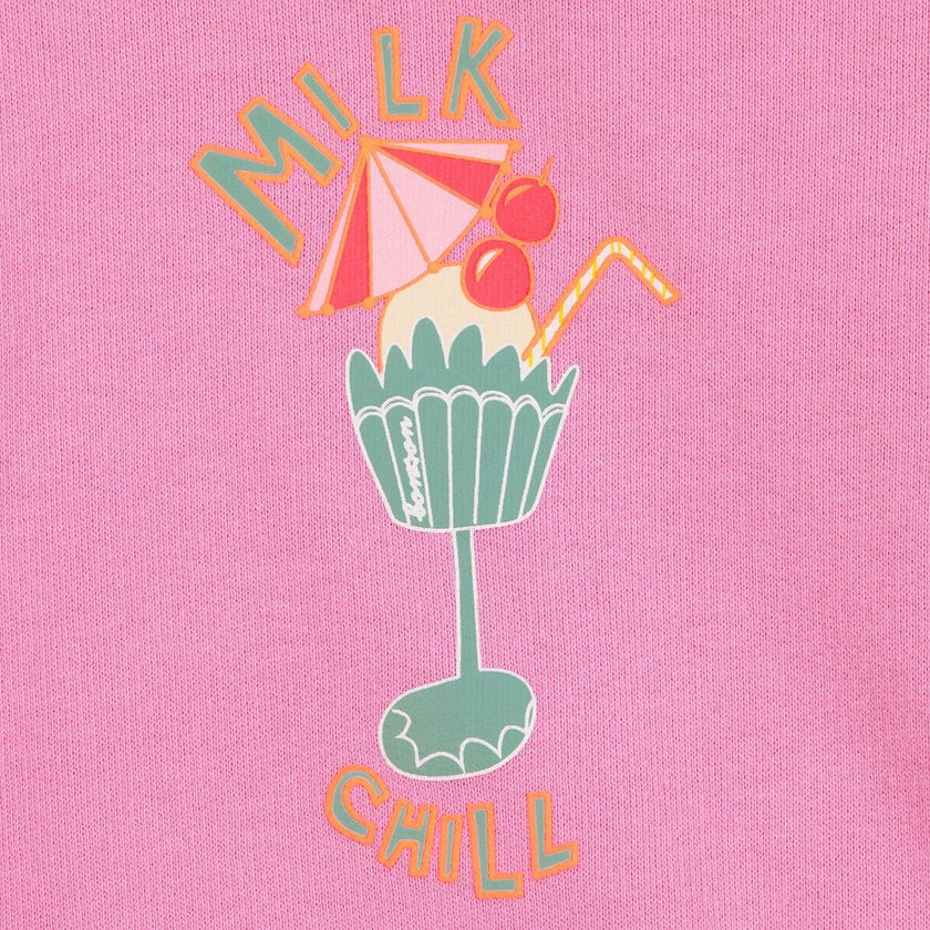 BONTON Chilled Milk Baby Sweatshirt - Rose Fiesta