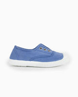Hampton Canvas Plum Plimsolls in Cornflower