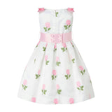 Rose Embroidered Organza Dress