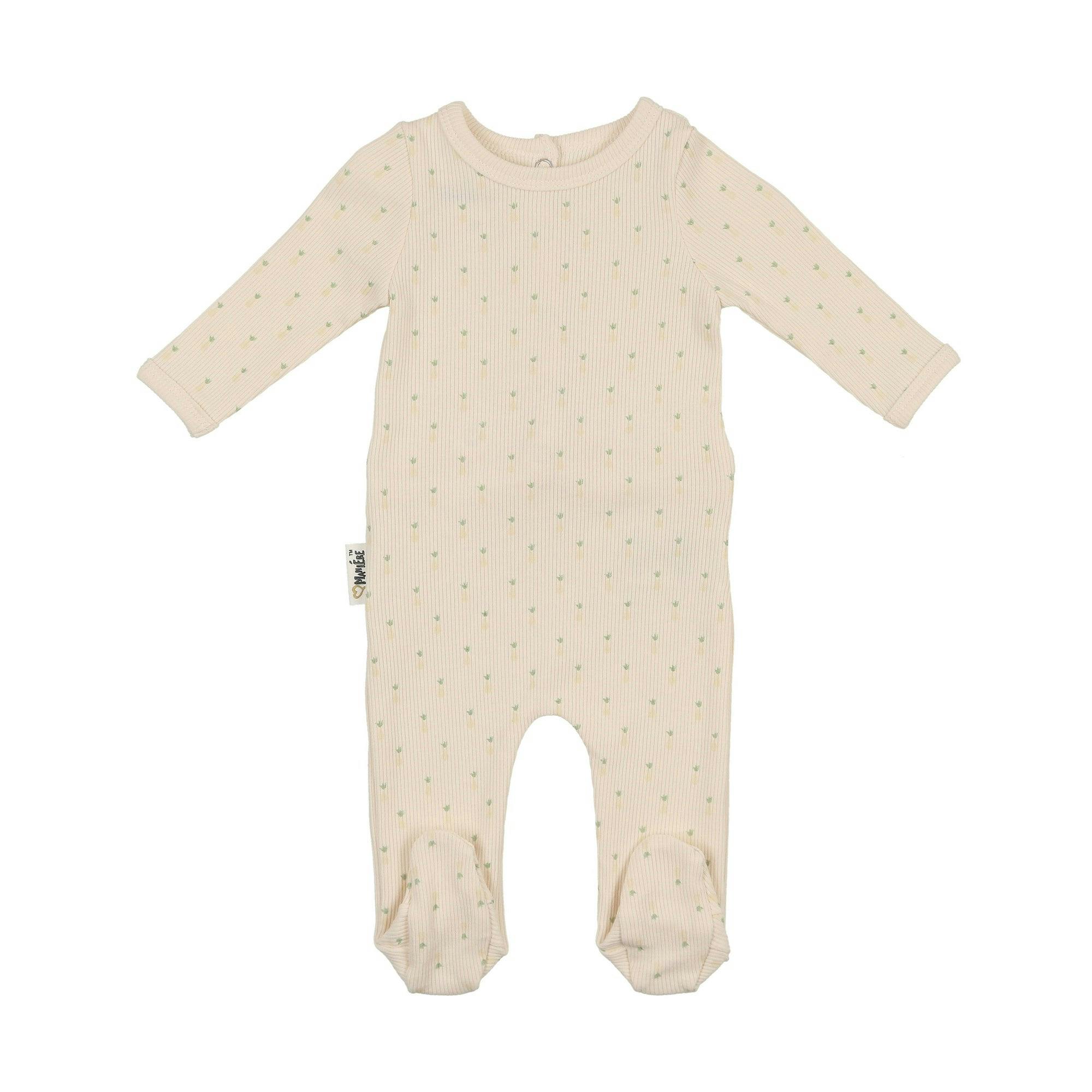 Ribbed Pineapple Footie and Beanie Set